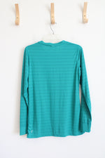 Zyia Active Teal Mesh Athletic Long Sleeved Shirt | M