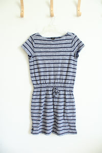 Ann Taylor Blue Striped Elastic Waist Dress | M