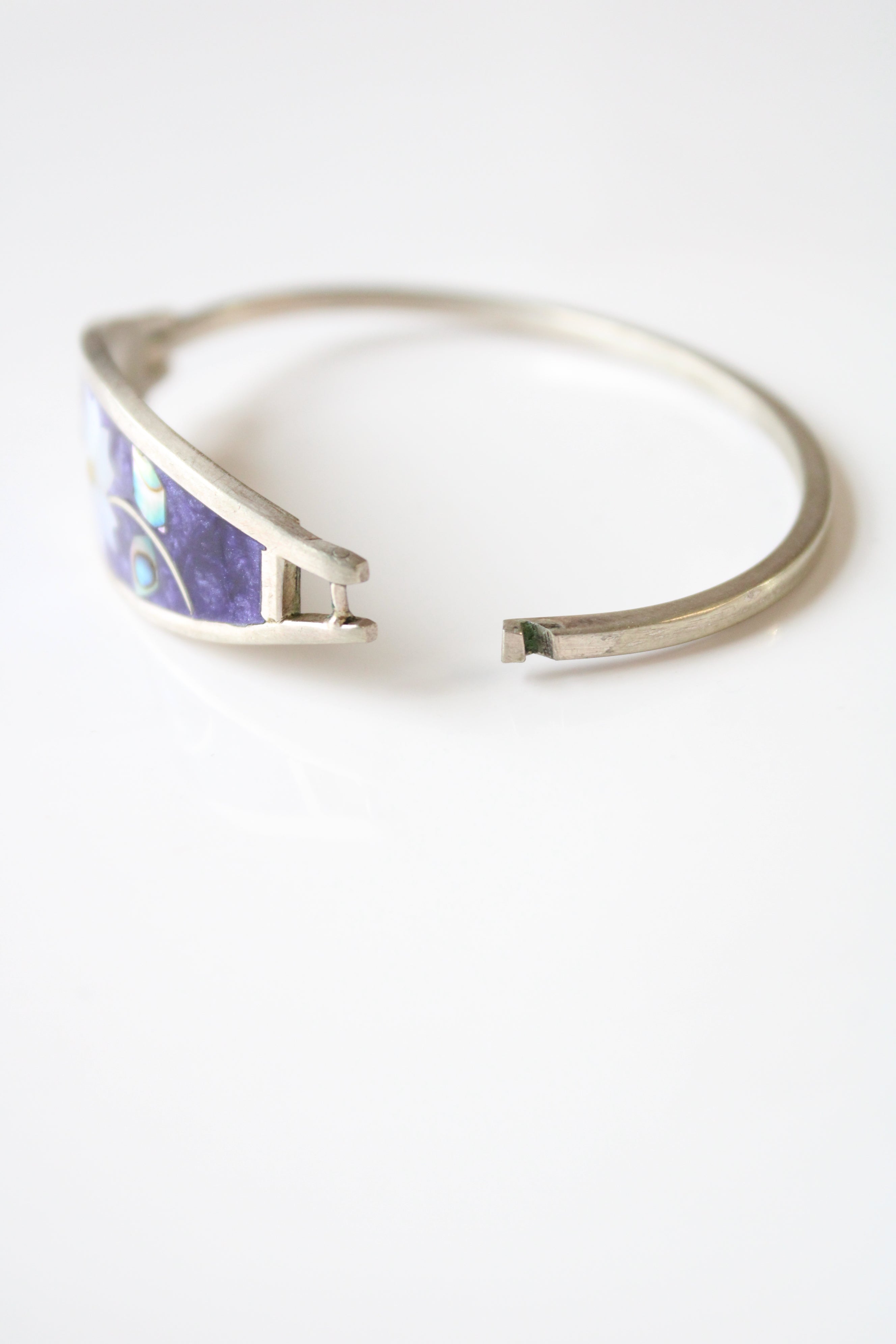 Alpaca Mexico Silver Abalone Bangle Bracelet