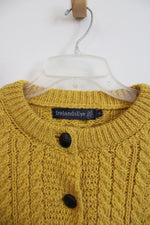 Irelands Eye Dublin Yellow Wool Knit Cardigan | XL