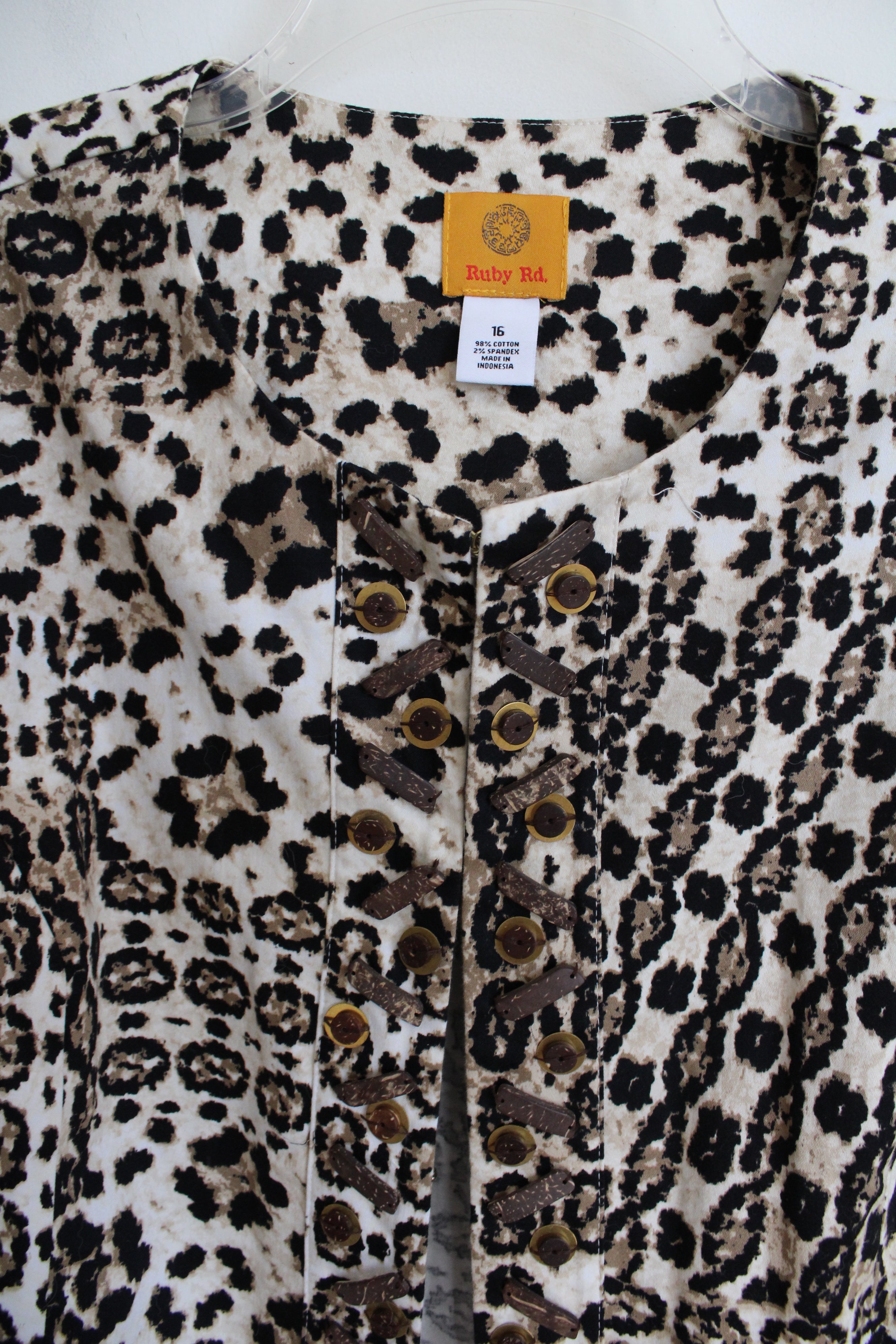 Ruby Rd. Leopard Print Cotton Jacket | 16