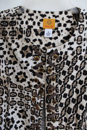 Ruby Rd. Leopard Print Cotton Jacket | 16