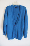 Dockers Vintage Blue Oversized Wool Blend Knit Cardigan | L