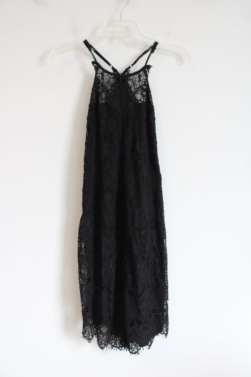 NEW Free People She's Got It Black Lace Mini Dress | M