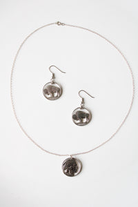 Buffalo Nickle Earring & Necklace Set