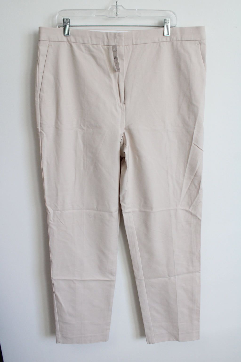 NEW Ann Taylor Beige Khaki Ankle Slacks | 16 Tall