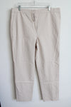 NEW Ann Taylor Beige Khaki Ankle Slacks | 16 Tall