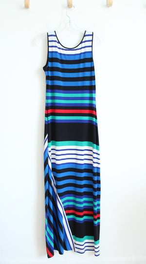 Calvin Klein Black Striped Maxi Tank Dress | 6