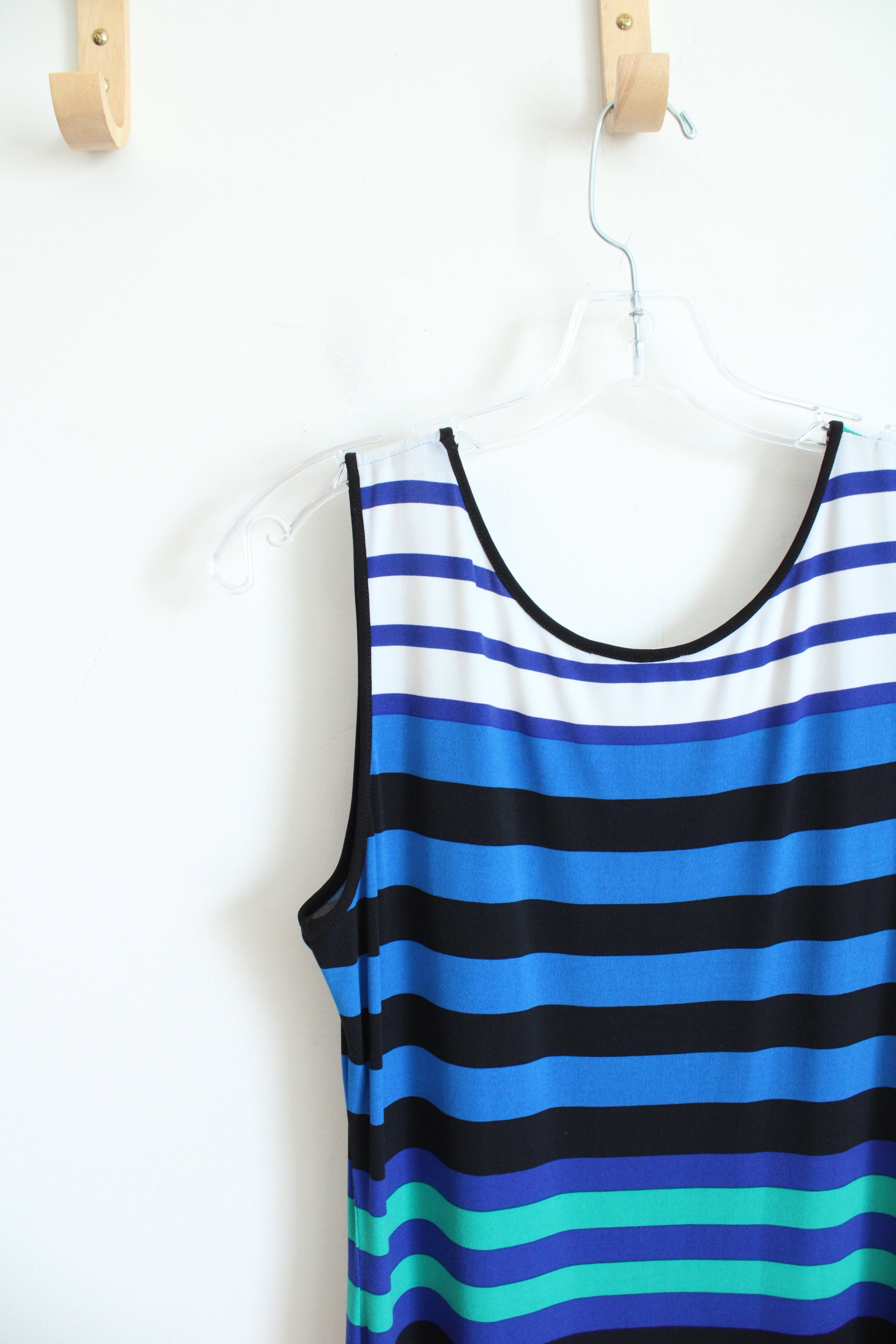 Calvin Klein Black Striped Maxi Tank Dress | 6