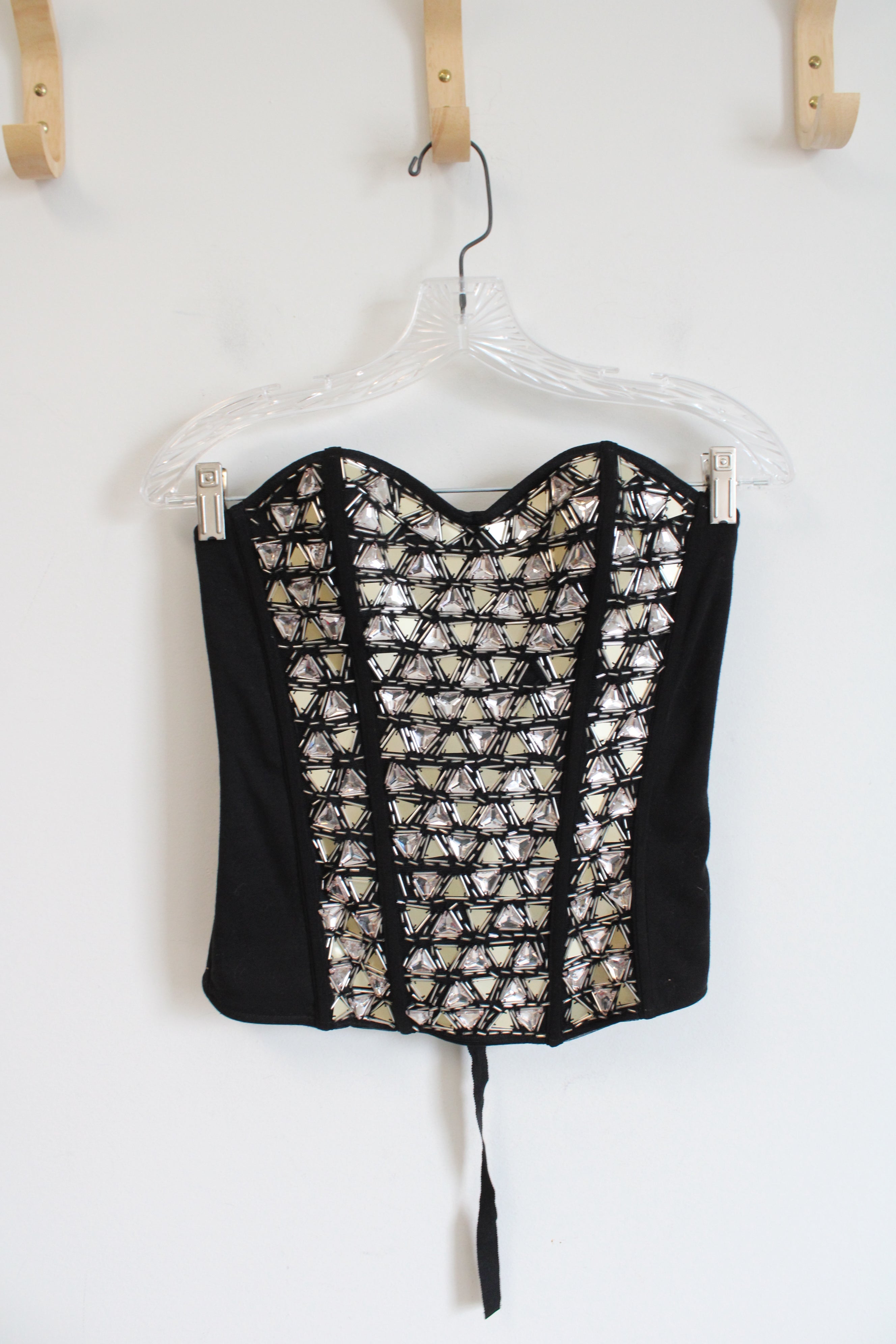 NEW Guess Embellished Studded Rayna Bustier Top | M