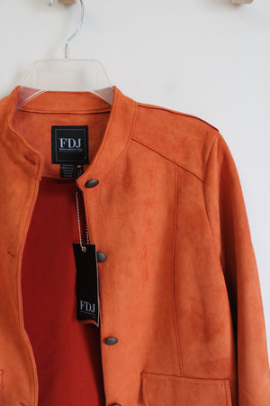 NEW French Dressing Jeans Modele Burnt Orange Suede Jacket | M