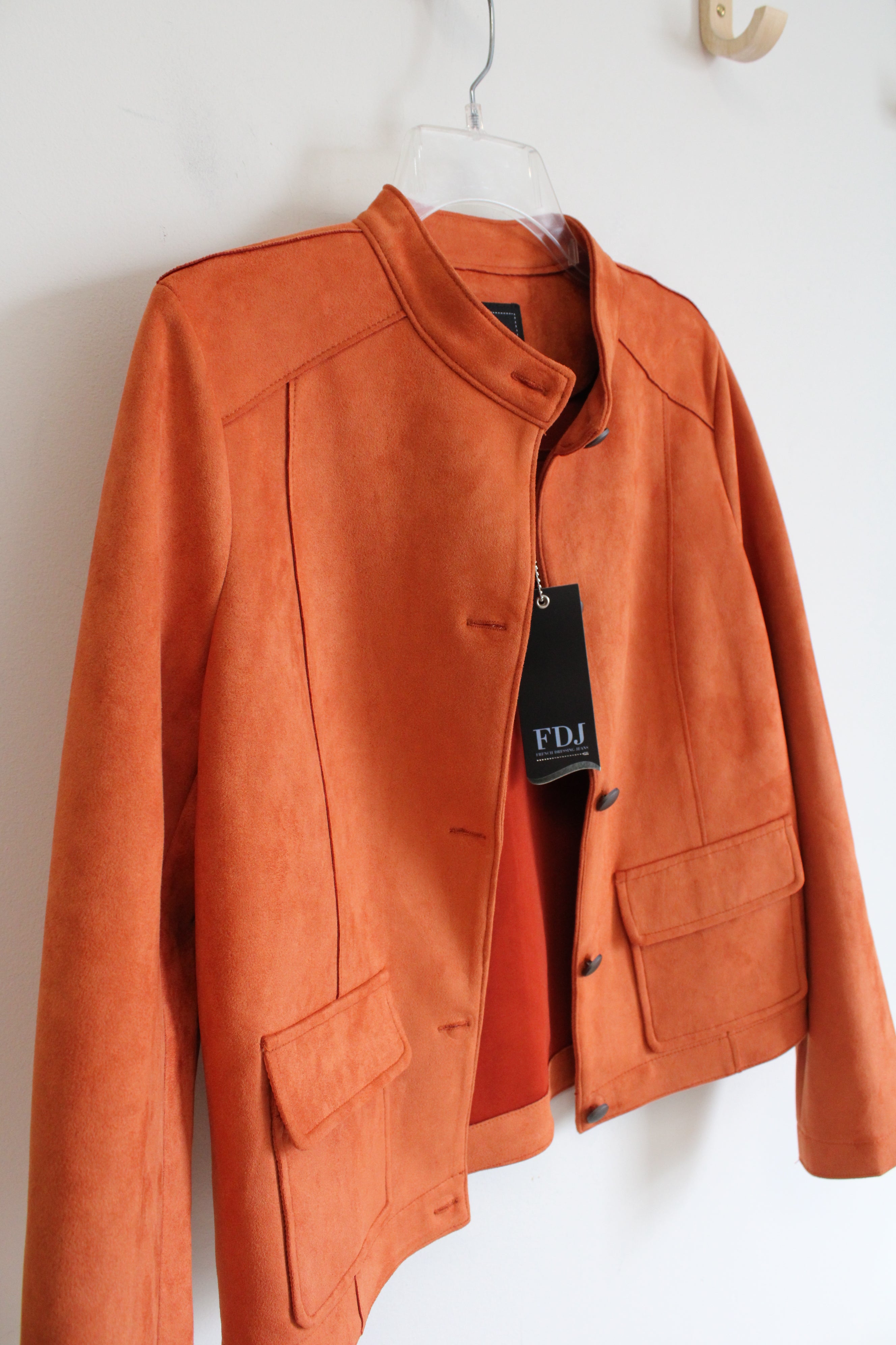 NEW French Dressing Jeans Modele Burnt Orange Suede Jacket | M