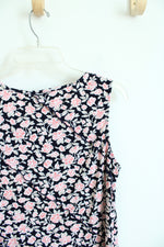 Perceptions Navy & Pink Floral Dress | 14