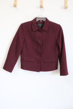 Ann Taylor Wine Red Jacket | 4 Petite