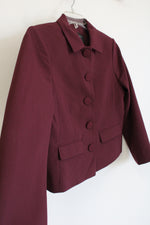 Ann Taylor Wine Red Jacket | 4 Petite