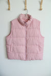 Light Pink Puffer Vest | XL
