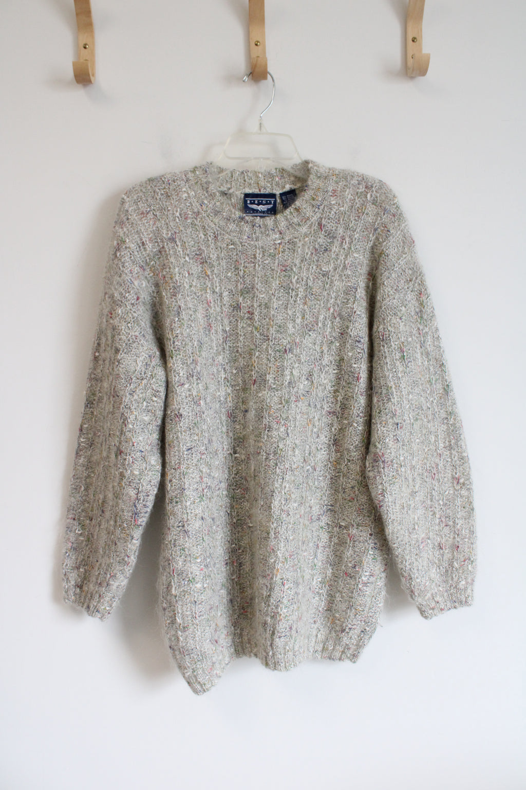 Best American Clothing Co. Vintage Mohair Blend Multi-Colored Cream Sweater | L