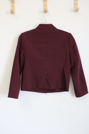 Ann Taylor Wine Red Jacket | 4 Petite