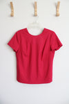 Banana Republic Hot Pink Structured Short Sleeved Top | M Petite