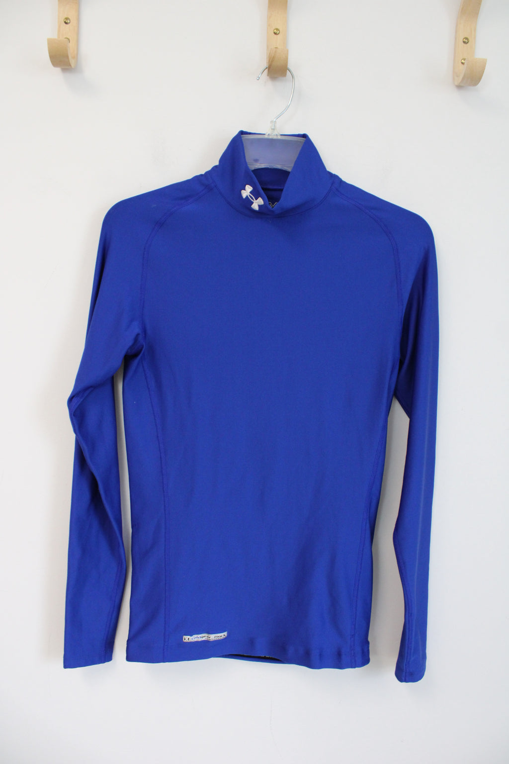 Under Armout Blue Long Sleeved Mock Neck Compression Athletic Shirt | M