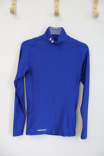 Under Armout Blue Long Sleeved Mock Neck Compression Athletic Shirt | M