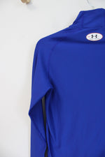 Under Armout Blue Long Sleeved Mock Neck Compression Athletic Shirt | M