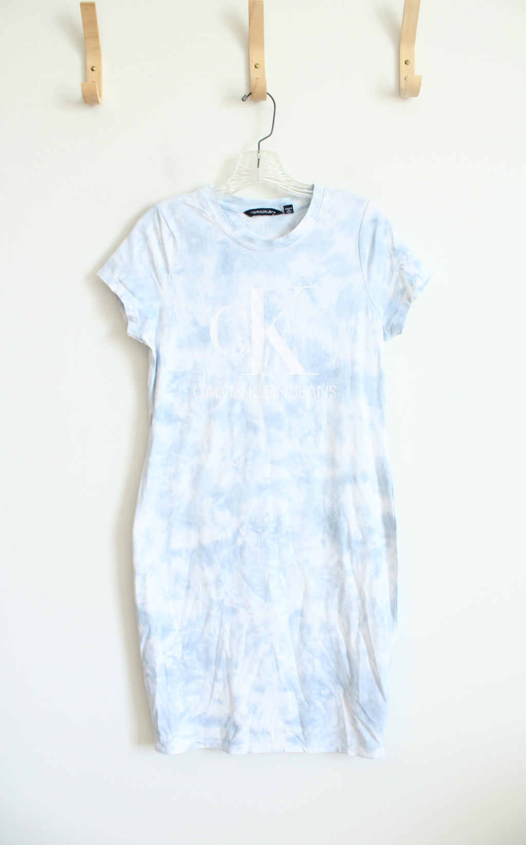 Calvin Klein Jeans Blue & White Tie-Dyed Dress | S