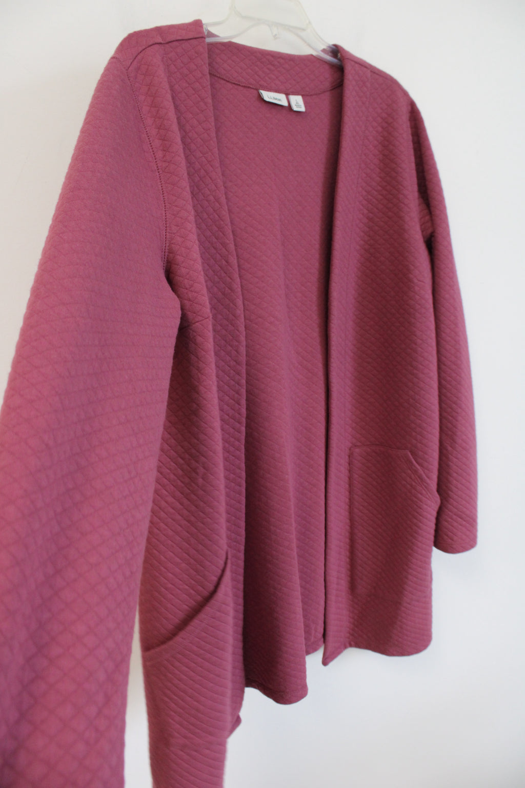 L.L. Bean Dusty Rose Quilted Soft Cardigan | L