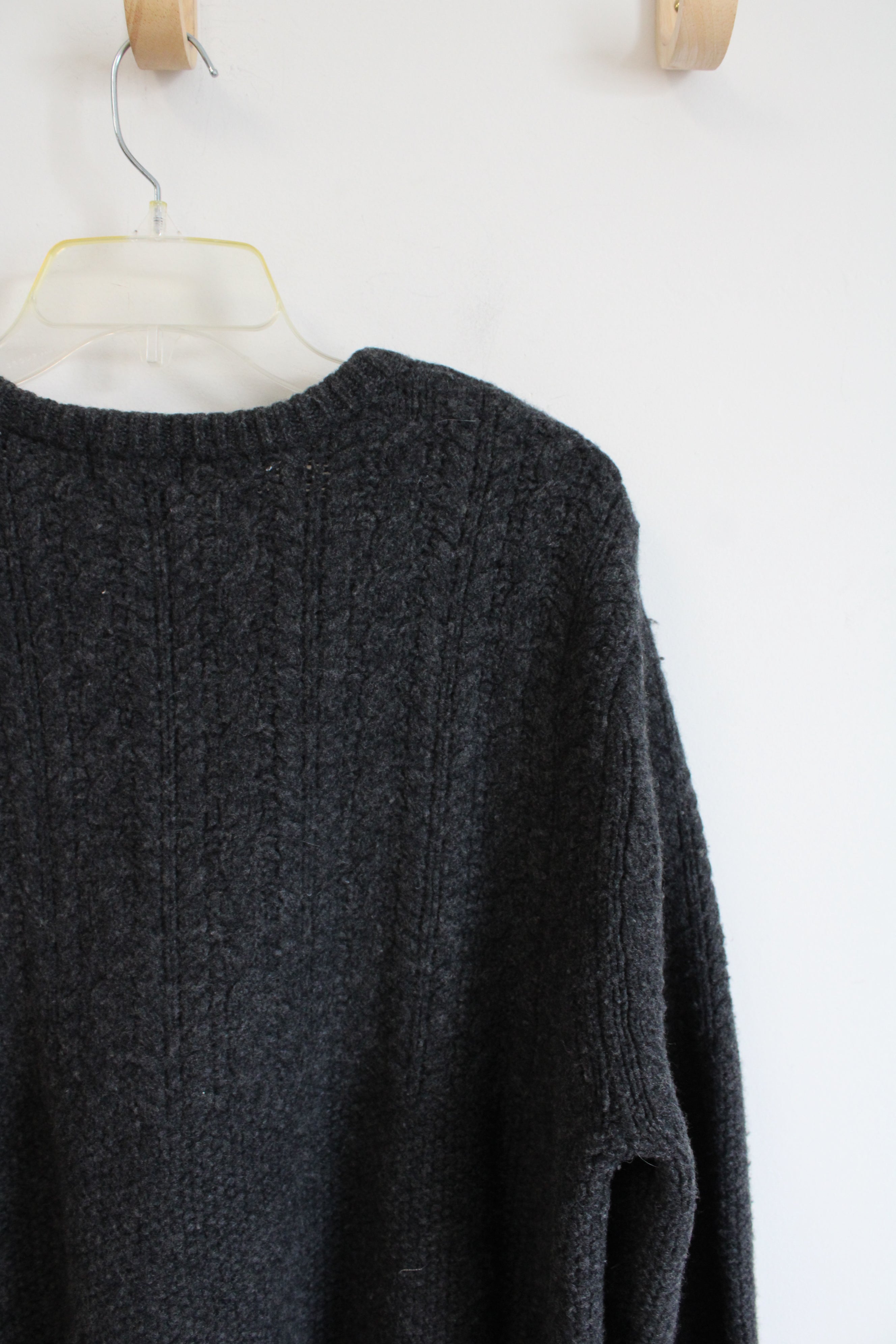 L.L. Bean Vintage Lambs Wool Gray Knit Sweater | XXL Tall