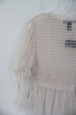 NEW Forever 21 Light Pink Tulle Babydoll Top | L