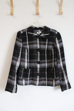 Studio Works Black Brown & White Plaid Jacket | 12