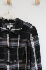 Studio Works Black Brown & White Plaid Jacket | 12