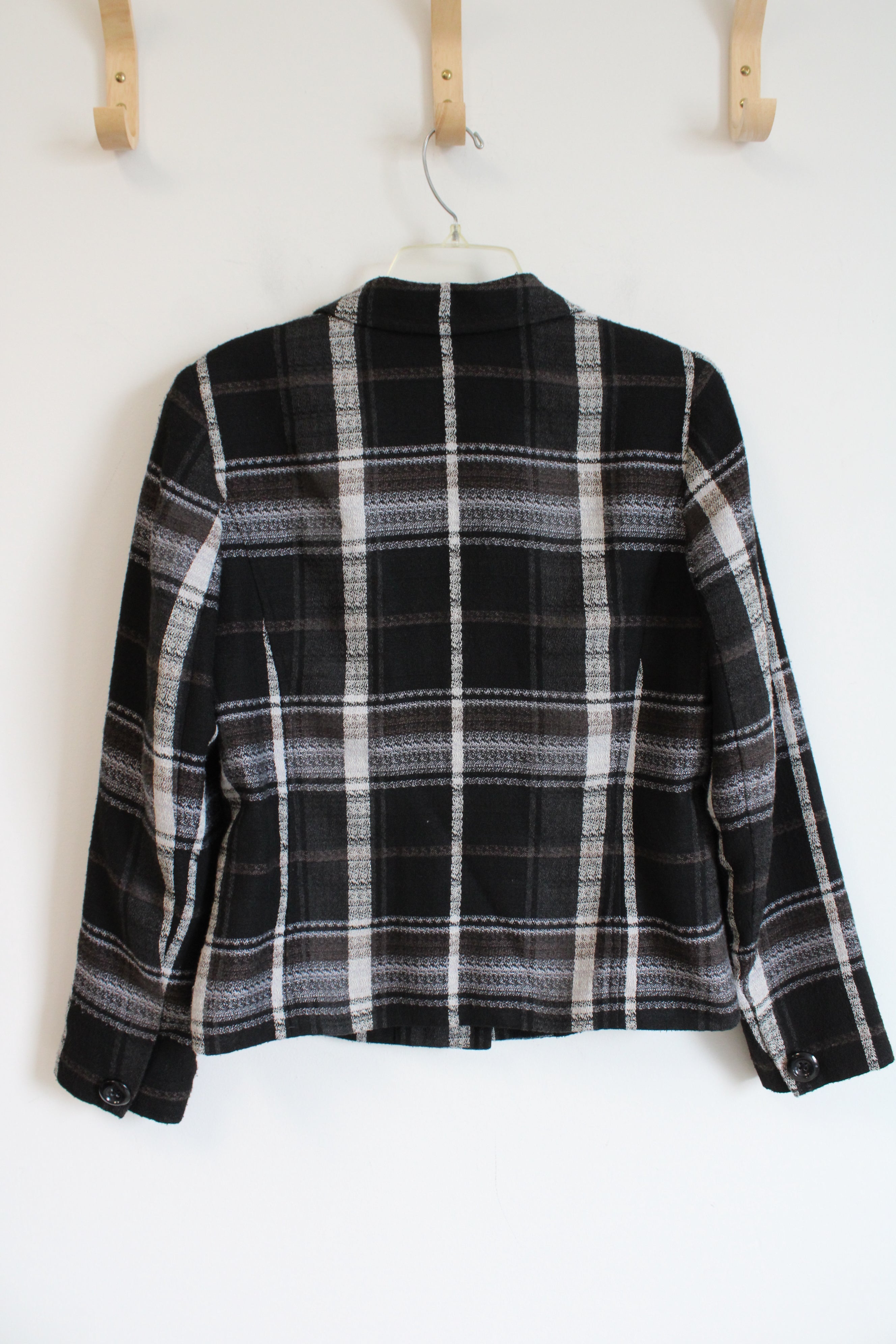 Studio Works Black Brown & White Plaid Jacket | 12