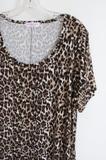 Belaroi Brown Leopard Print Scoopneck Dress | 4X