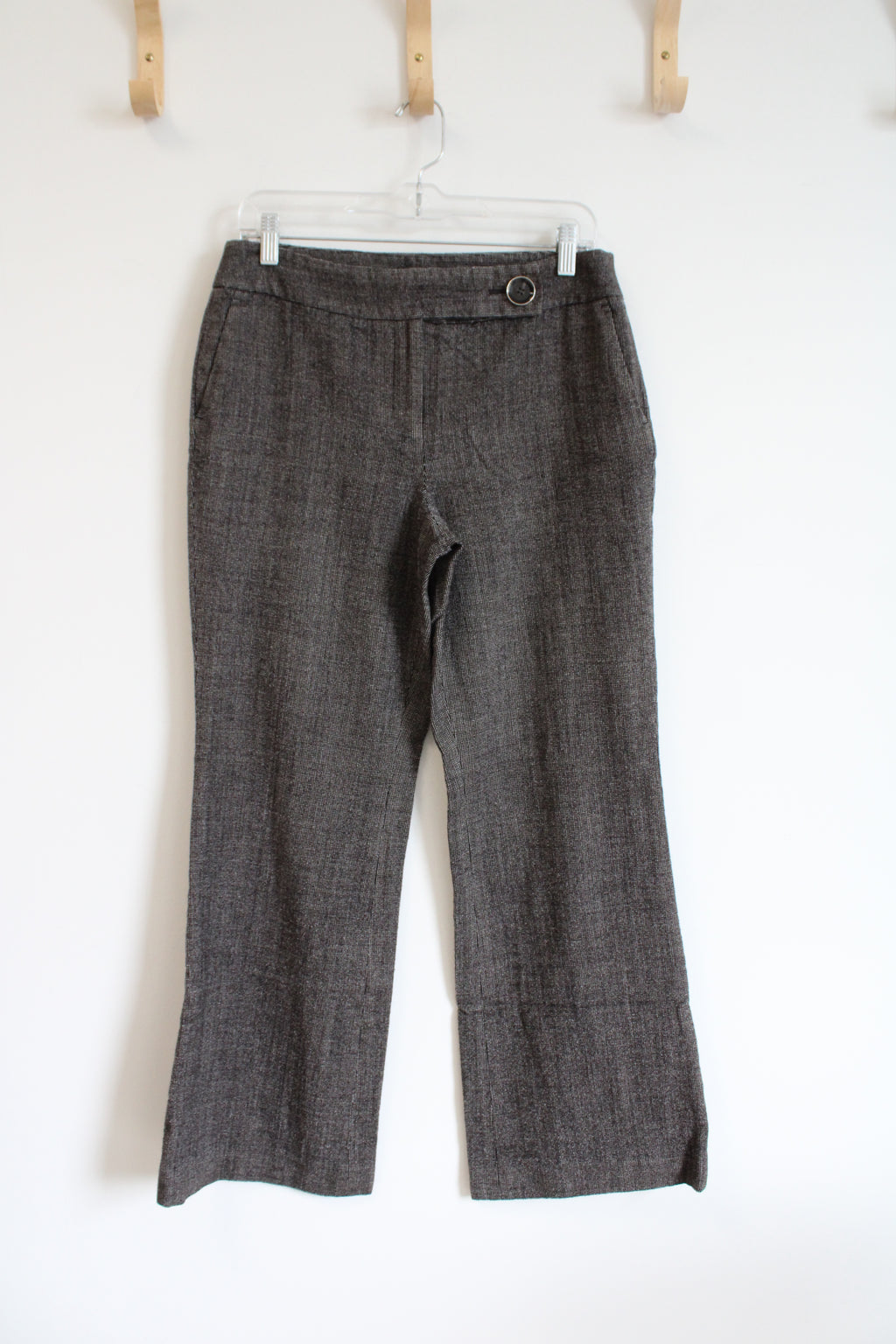 Ann Taylor Wool Blend Black & Gray Tweed Margo Trouser Pants | 6