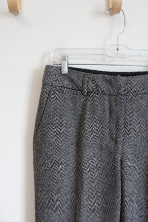 JG Hook Vintage Wool Blend Black & Gray Tweed Trouser Pants | 8