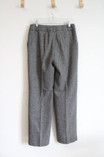 JG Hook Vintage Wool Blend Black & Gray Tweed Trouser Pants | 8