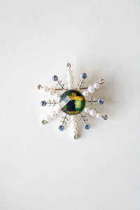 Starburst Snowflake Vintage Pin