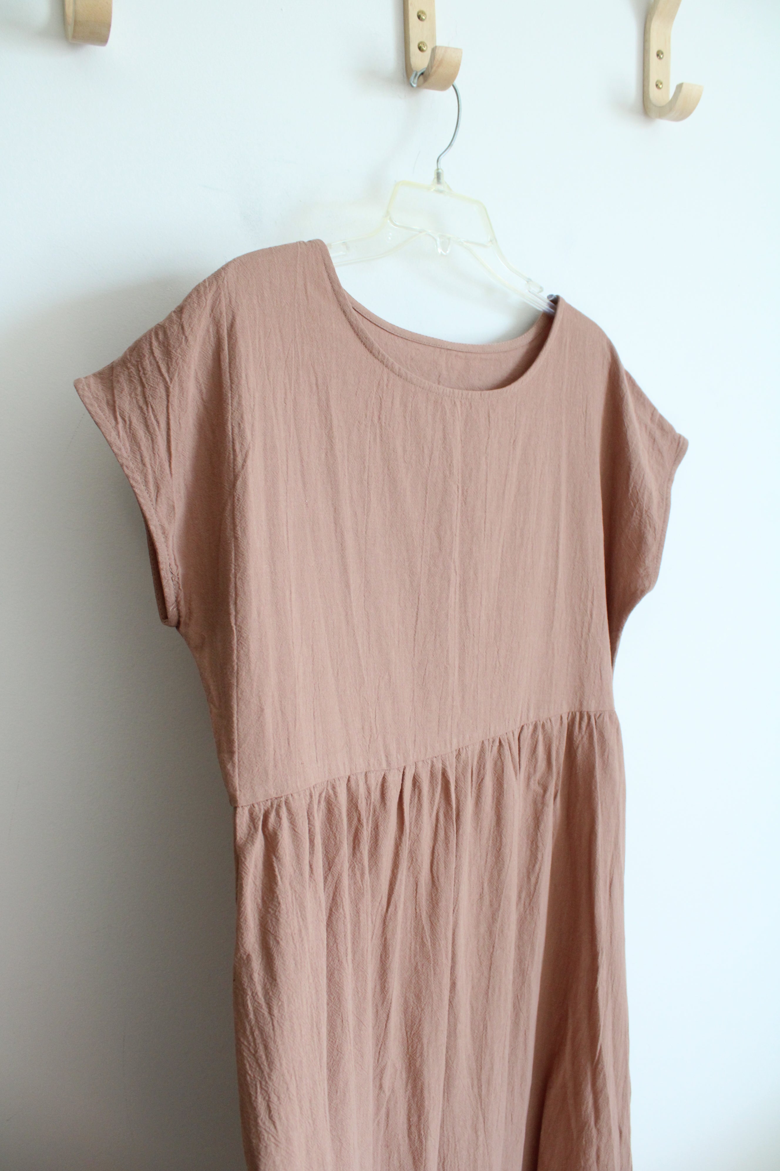 Brown Cotton Blend Maxi Dress | L/XL