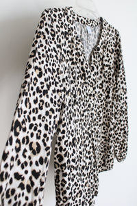 Old Navy Leopard Print Long Sleeved Blouse | S