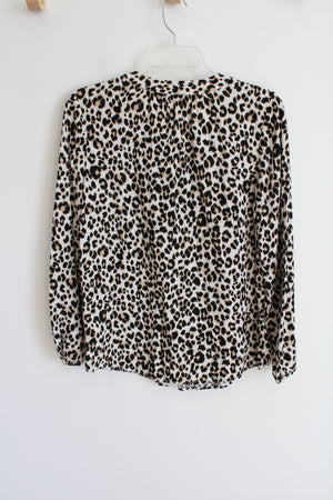 Old Navy Leopard Print Long Sleeved Blouse | S