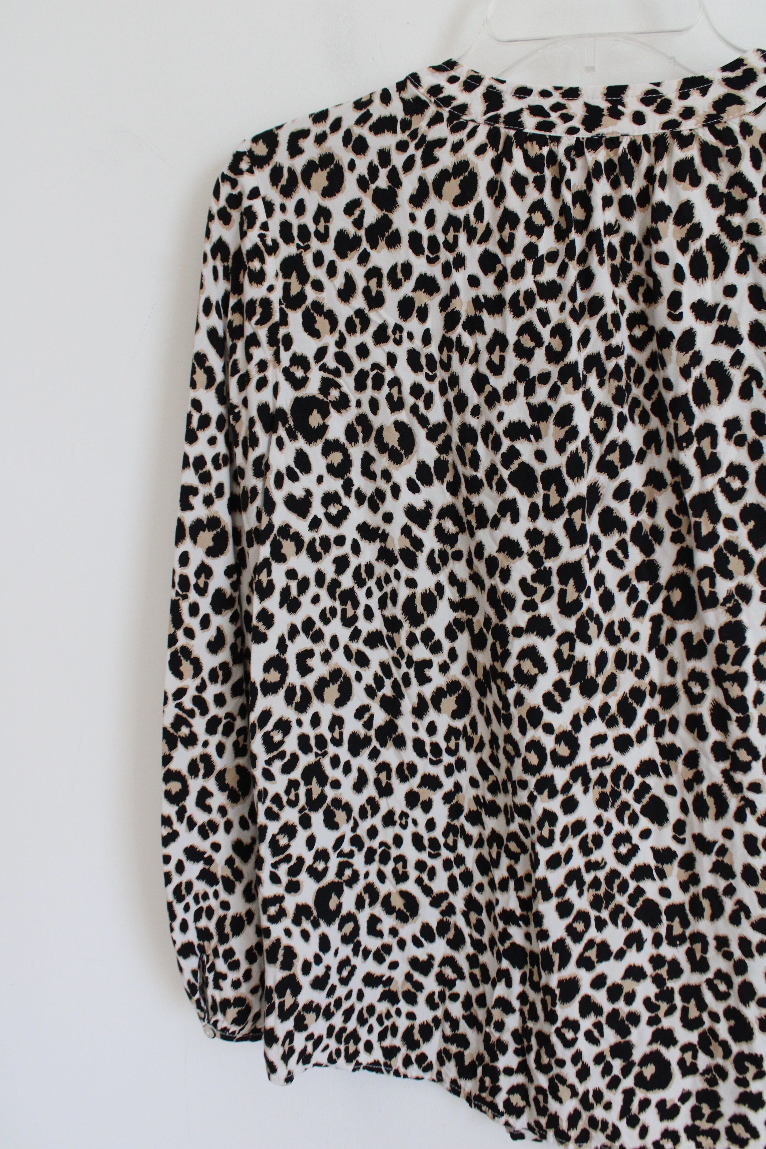 Old Navy Leopard Print Long Sleeved Blouse | S