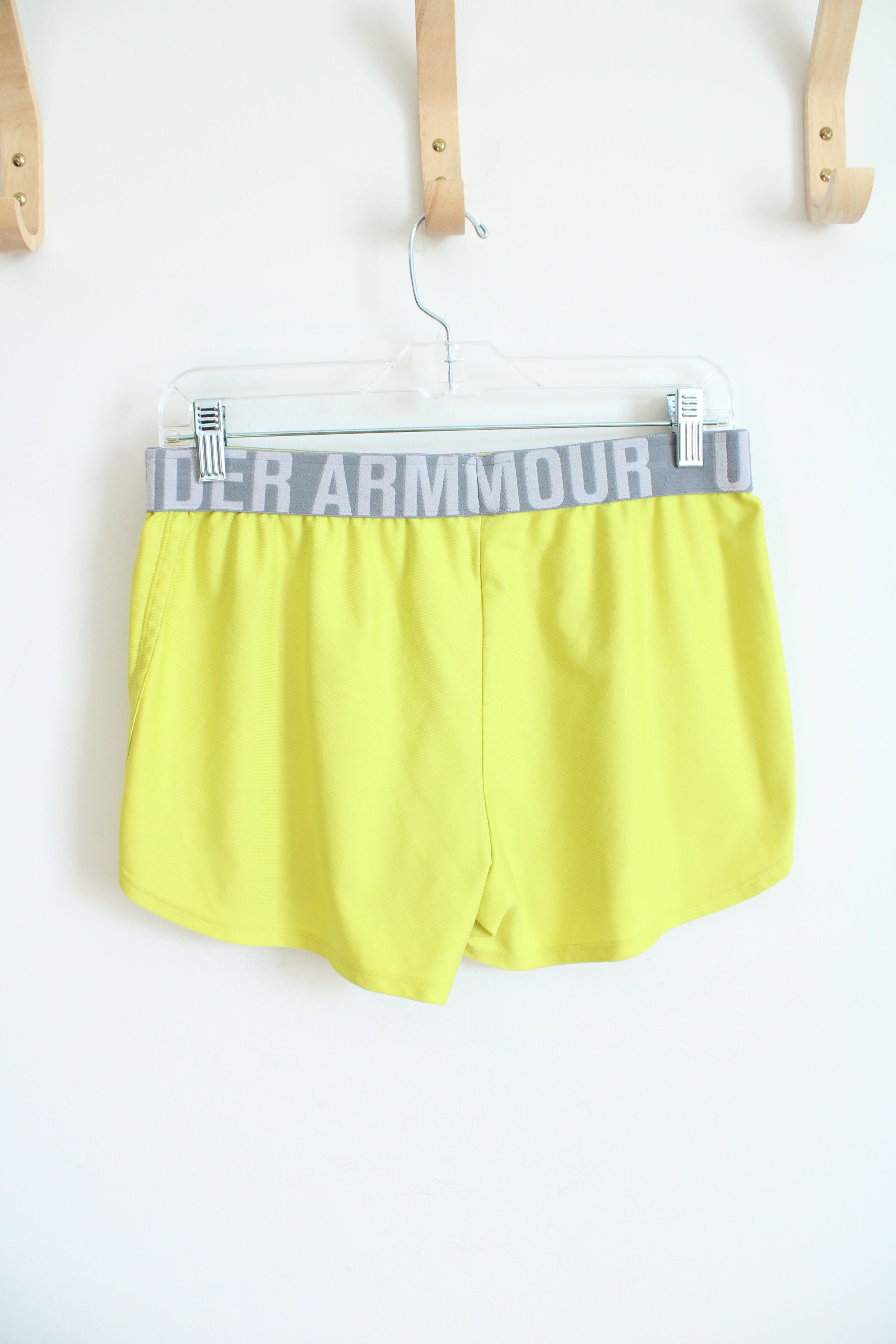 Under Armour Bright Yellow Green Athletic Shorts | S