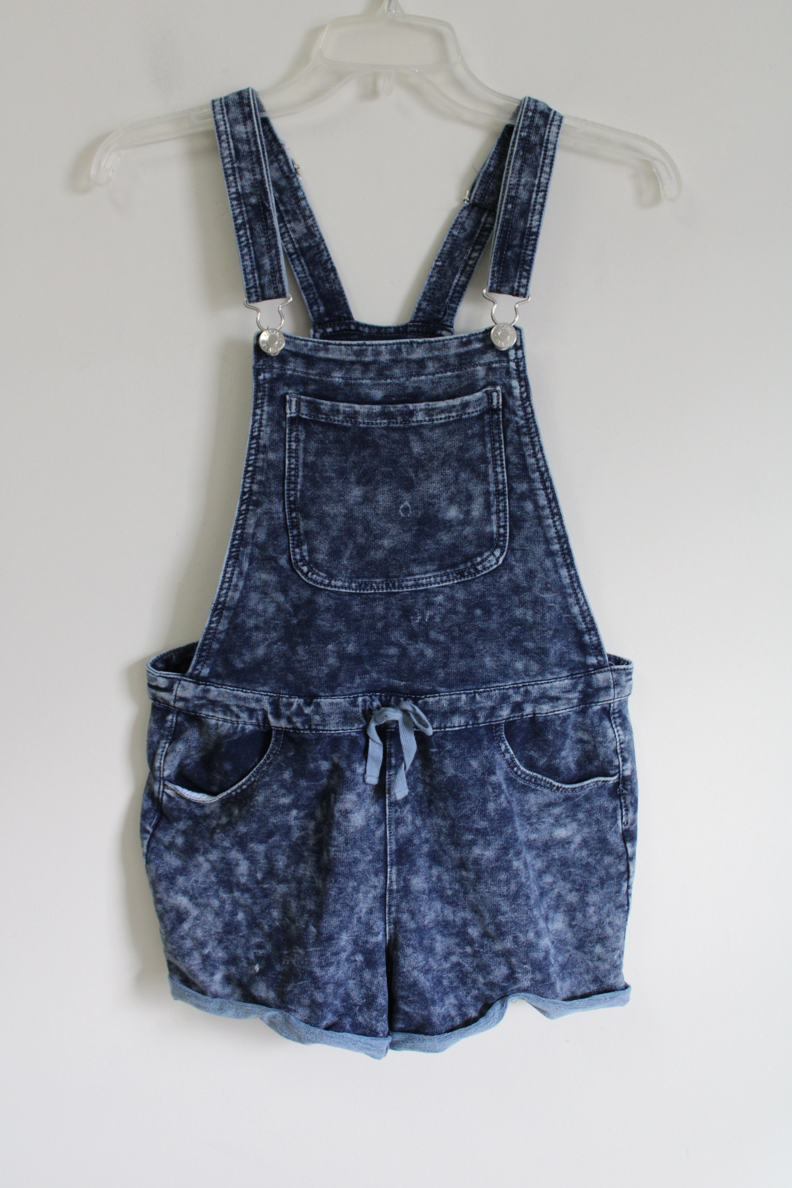 Justice Knit Denim Look Overall Shorts | 18