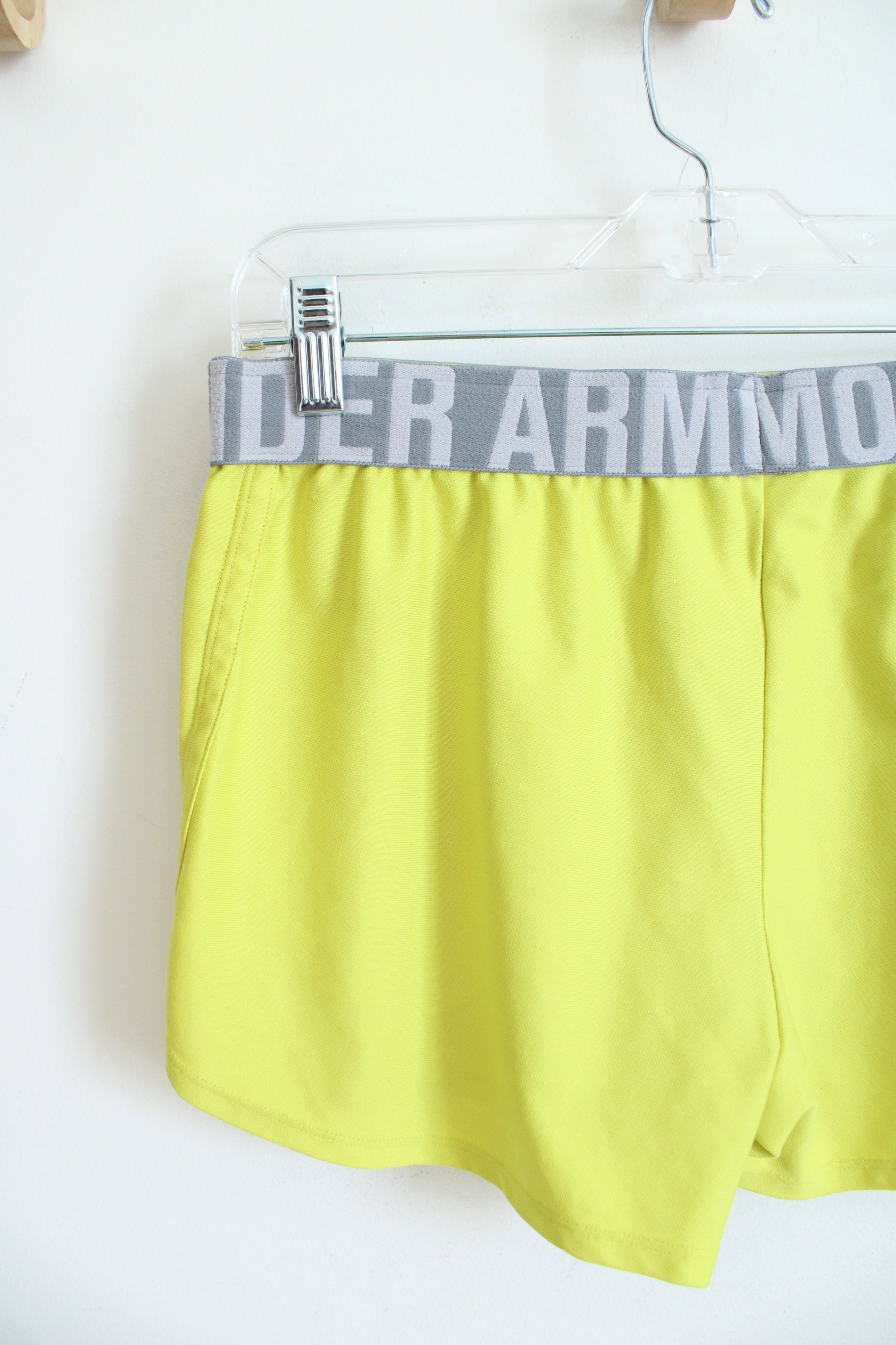 Under Armour Bright Yellow Green Athletic Shorts | S