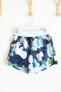 The North Face Blue Patterned Athletic Shorts | XS