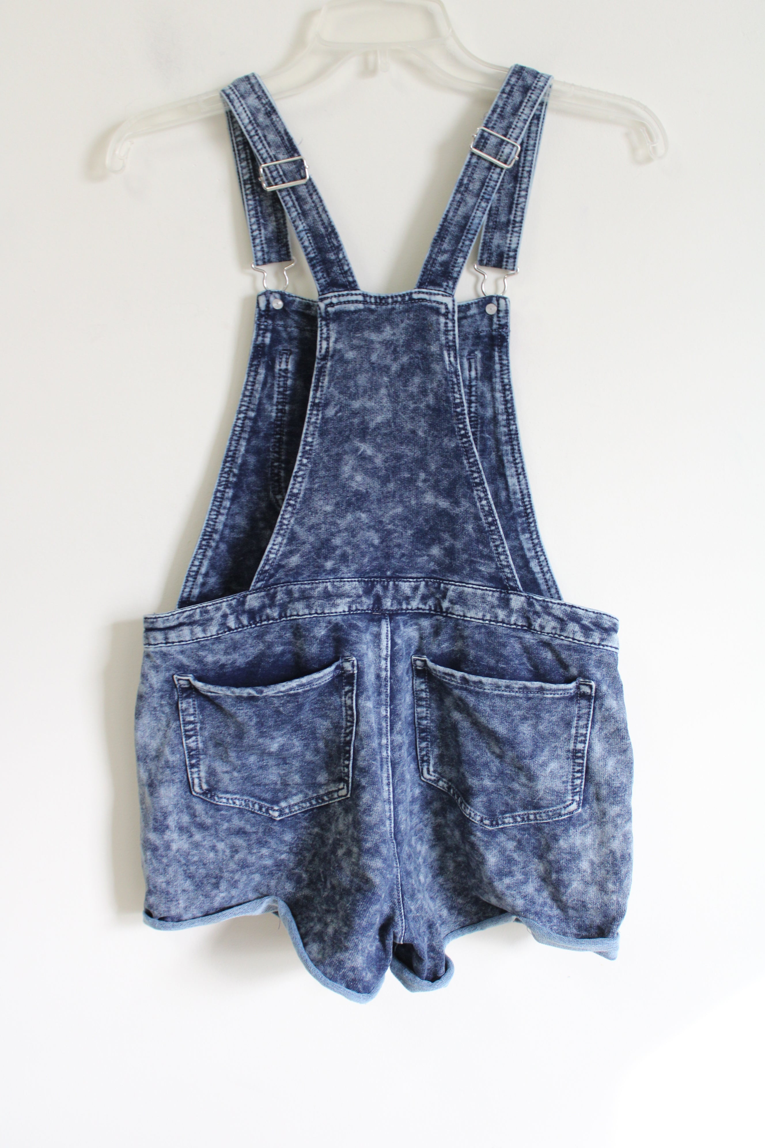 Justice Knit Denim Look Overall Shorts | 18