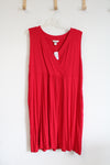 NEW CJ Banks Red Sleeveless Dress | 2X