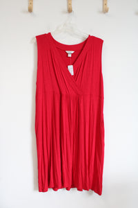 NEW CJ Banks Red Sleeveless Dress | 2X