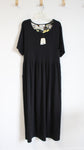 NEW White Stag Vintage Stretch Black Knit Maxi Dress | 18W/20W